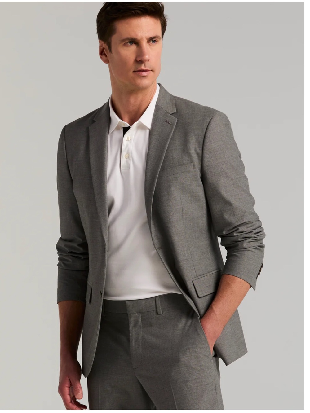 Perry Ellis Gray Two-Piece Men's Suit